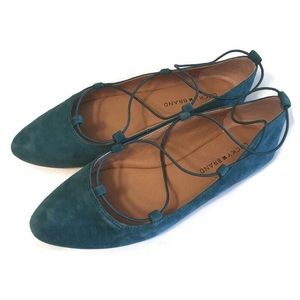 Lucky Brand Aviee Turquoise Suede Ballet Flat